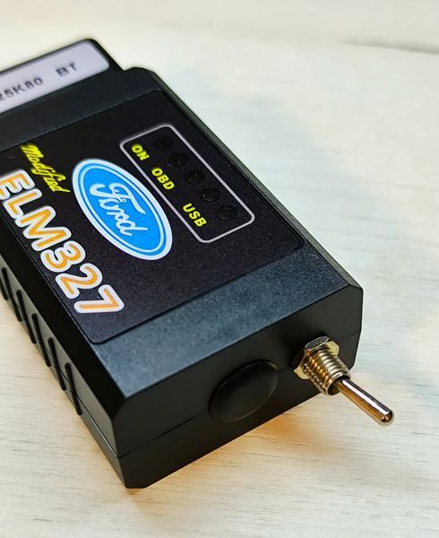 Автосканер ELM327 FORScan OBD2 1.5 Bluetooth з перемикачем HS CAN та MS CAN для діагностики Ford та Mazda A0140-2 фото