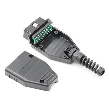 Универсальный разборный разъем OBD2 16-Pin (папа) с контактами под пайку A0050-B фото